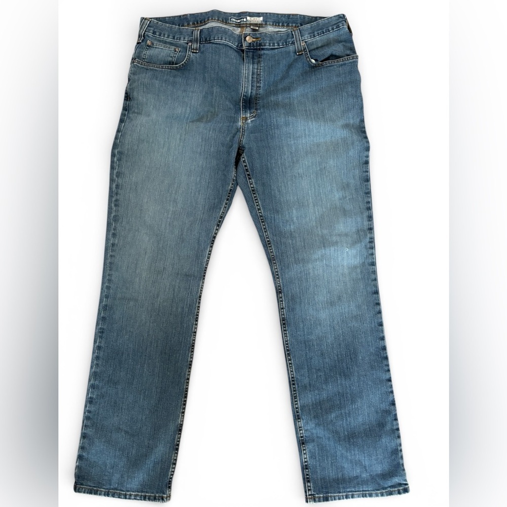 Carhartt Men's Straight Blue Jeans 42 x 34. SKU 24